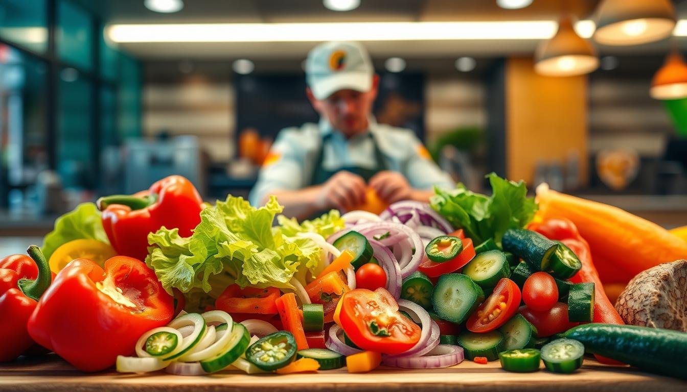 subway menu veggies